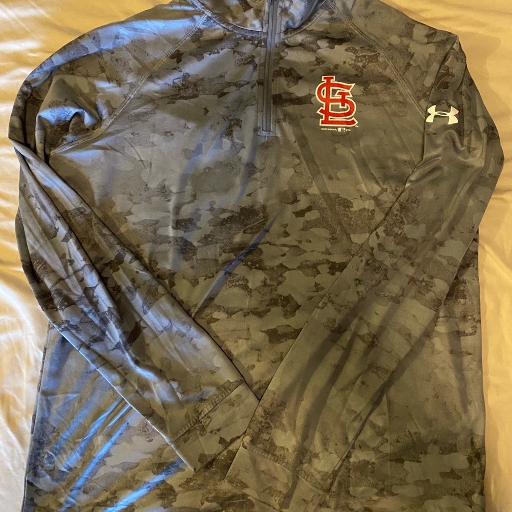 Under Armour Gray Camouflage Quarter-Zip Top